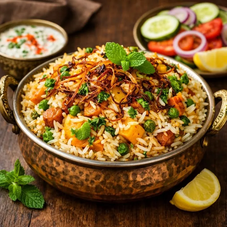 Veg Dum Aloo Biryani